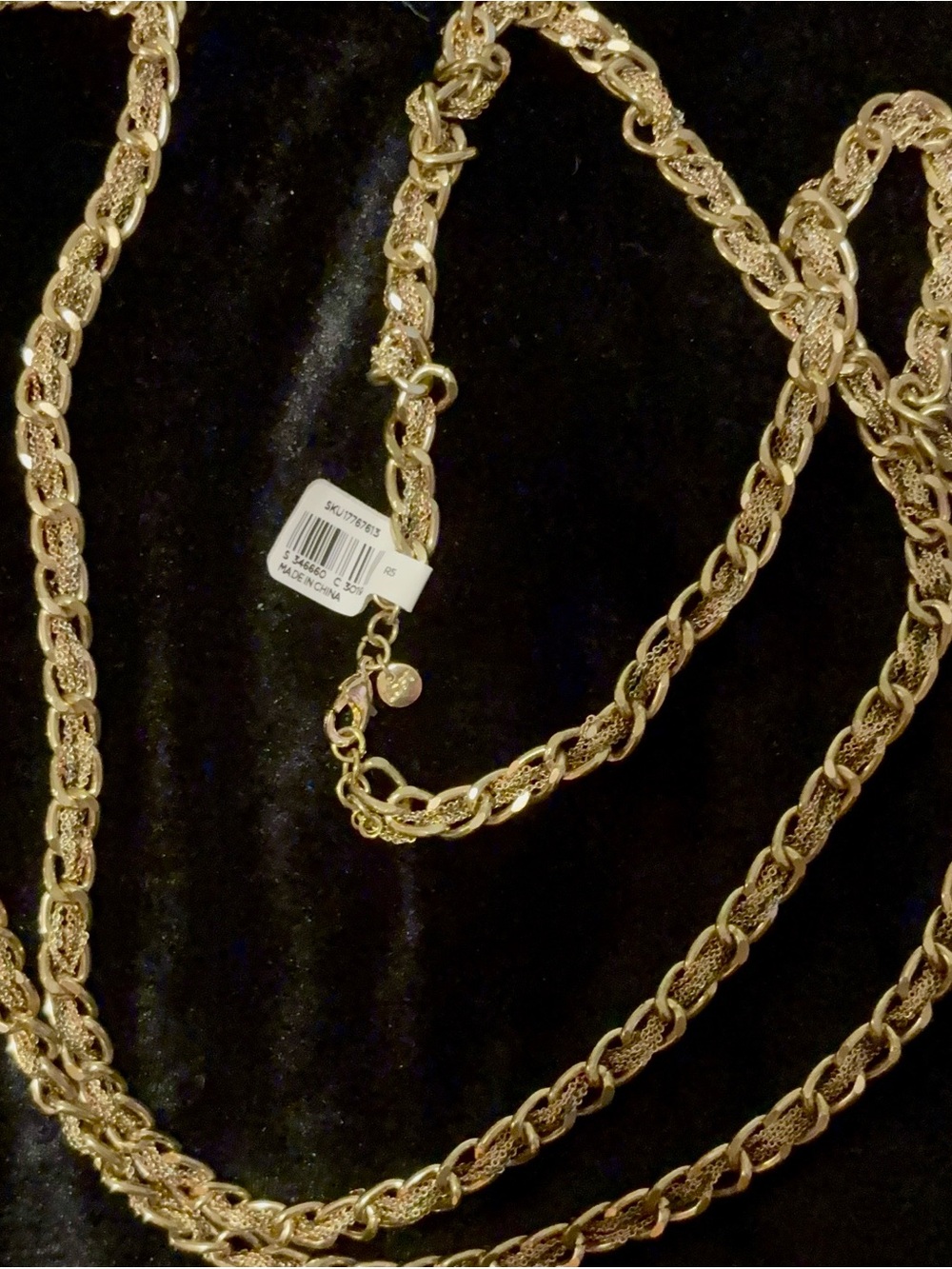 Talbots Gold-Tone Textured Rope Chain Necklace